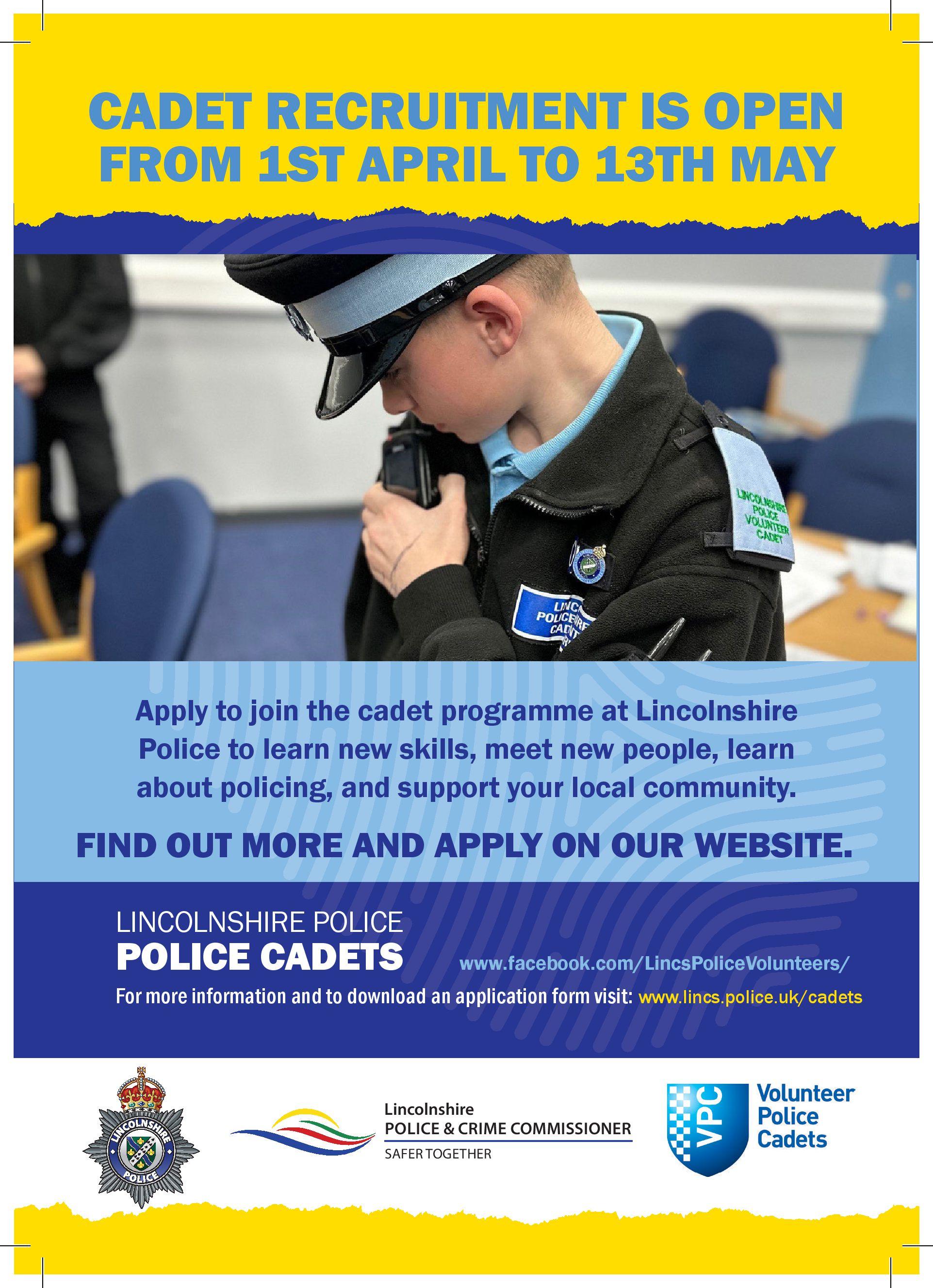 cadet recruitment leaflet