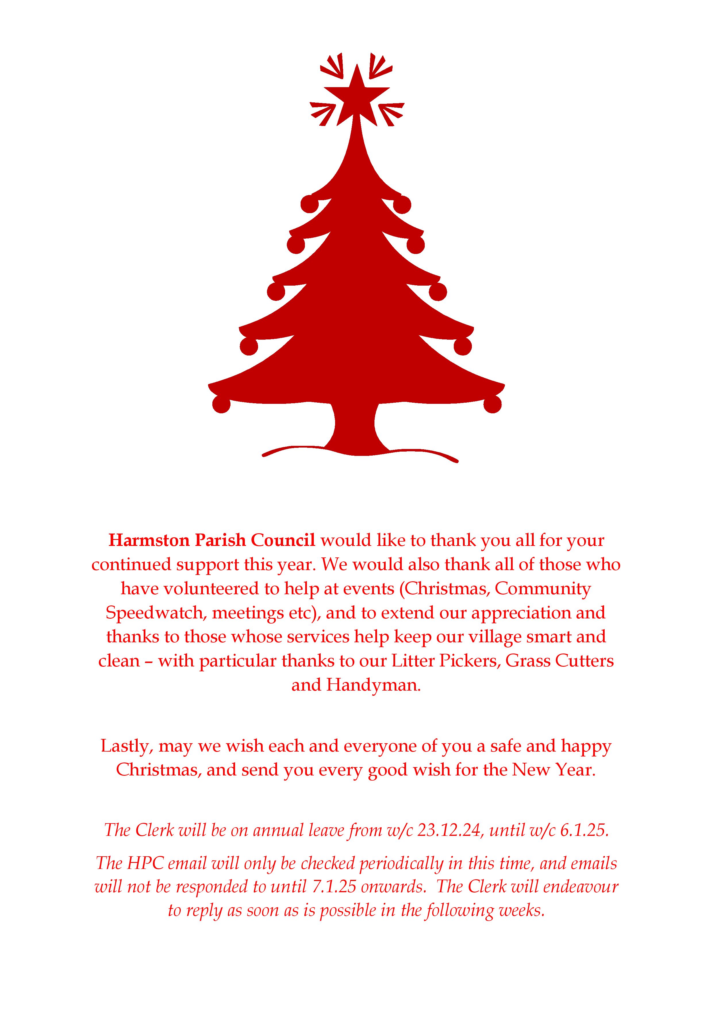 Hpc christmas message 2024