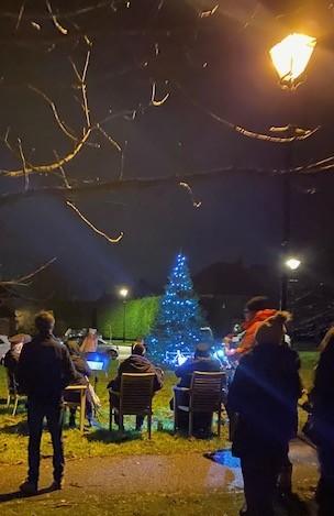 Christmas tree lights switch on