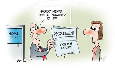 Police recruitment cartoon