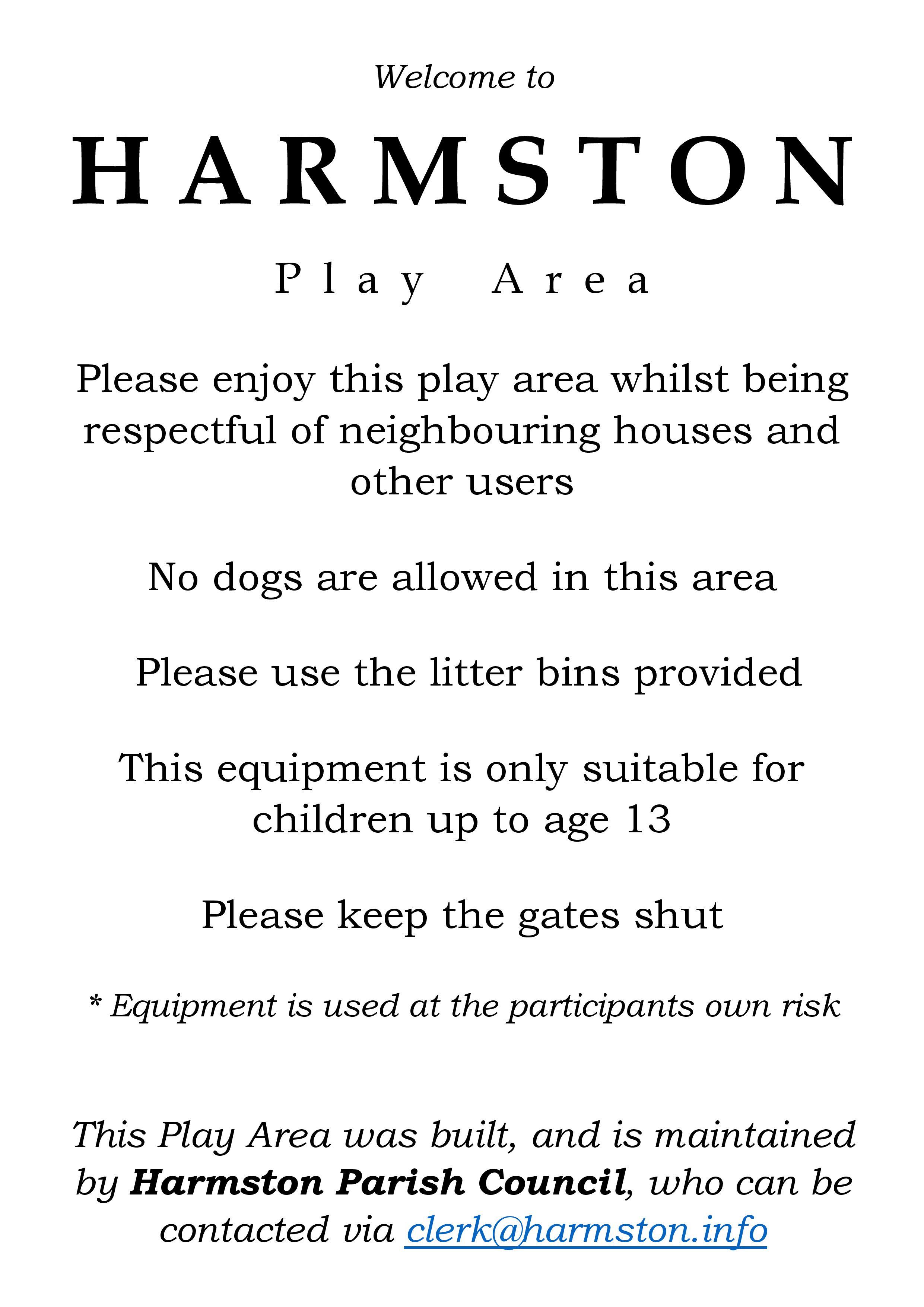 Play area rules