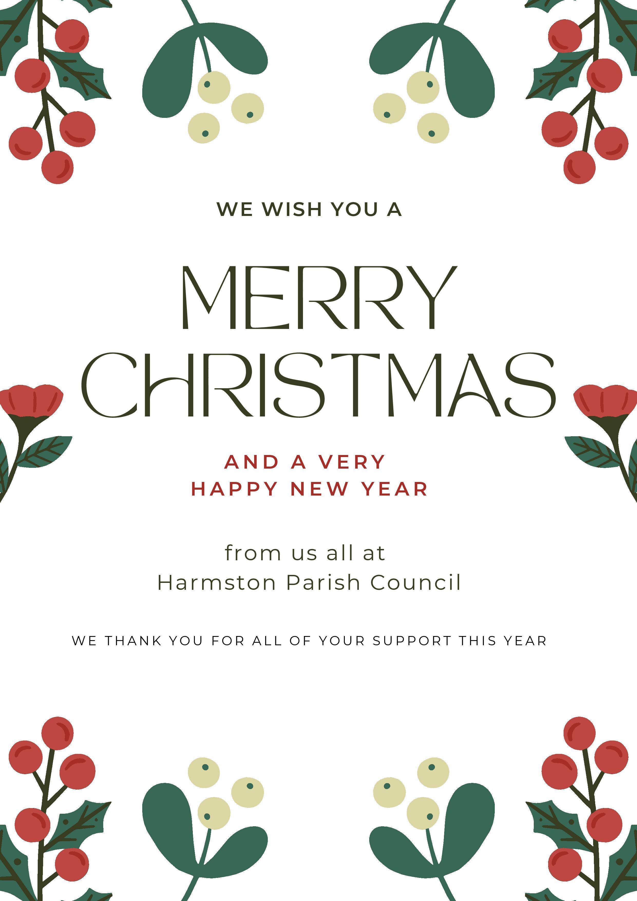 xmas message from harmston parish council